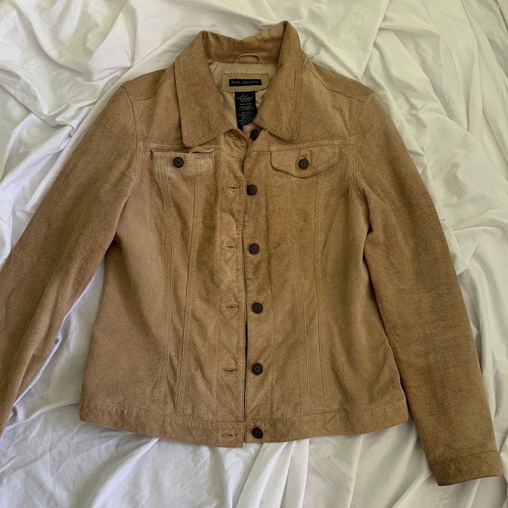 SUEDE COLLARED JACKET